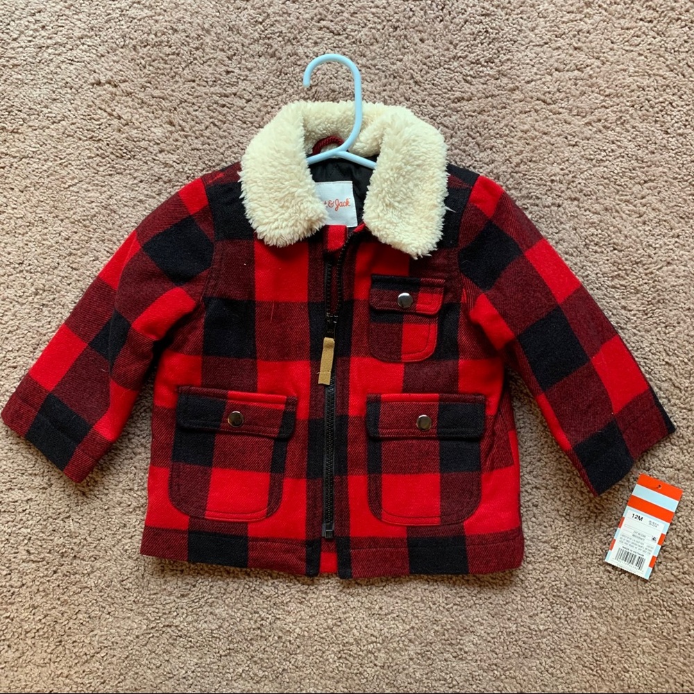 Cat and Jack Buffalo Plaid Winter Coat